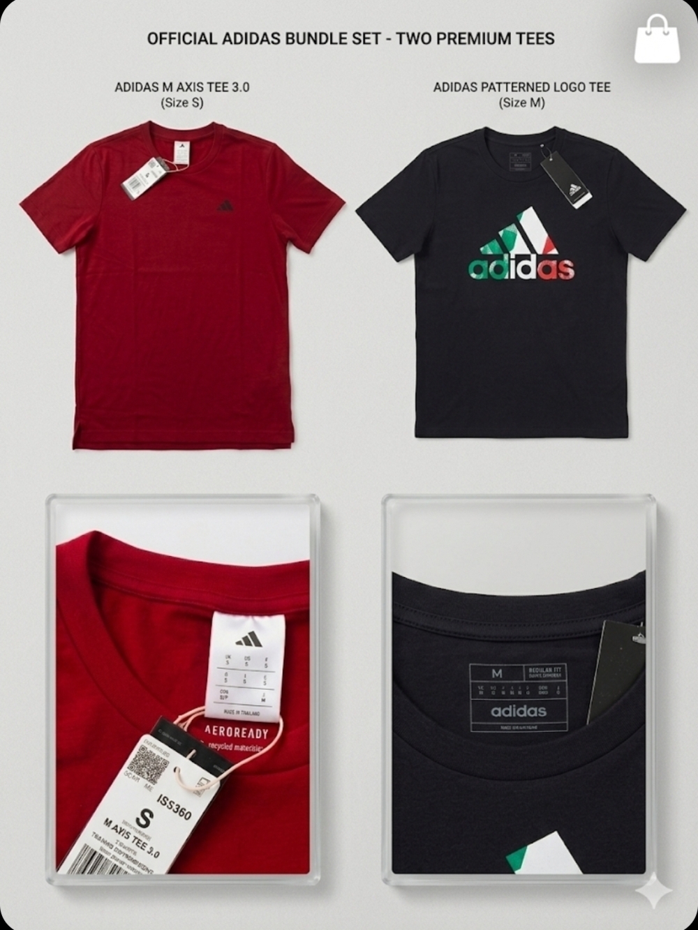 Adult Adidas Premium Active T-Shirt Bundle